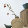 トンボ花器（焼き〆）・陶土、釉・2014